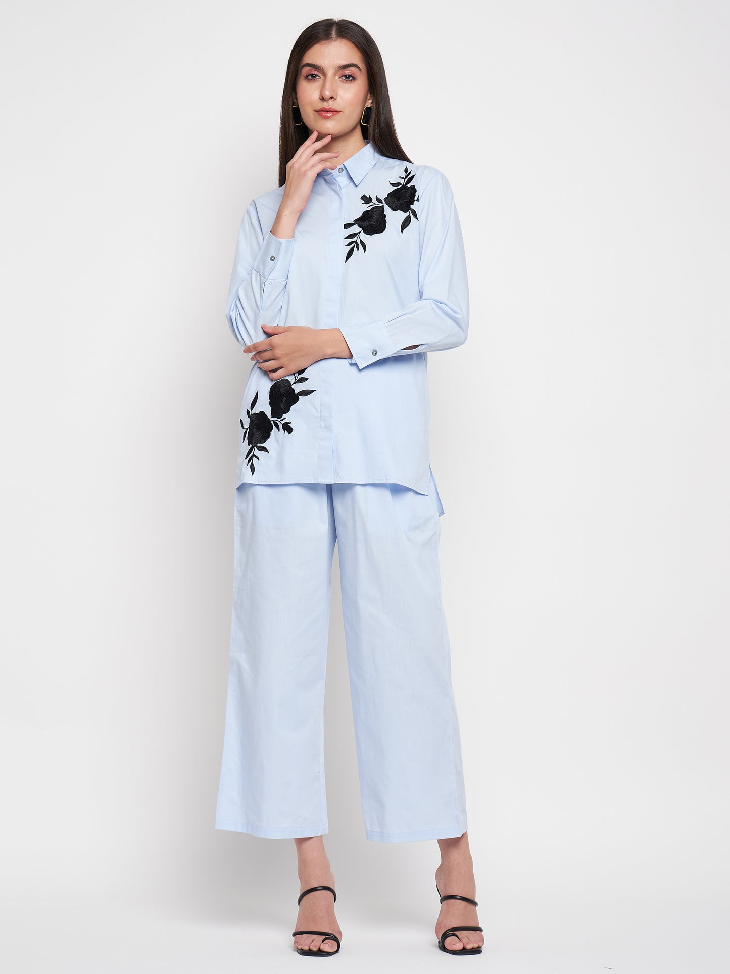 Floral Embroidery Co-ord Set