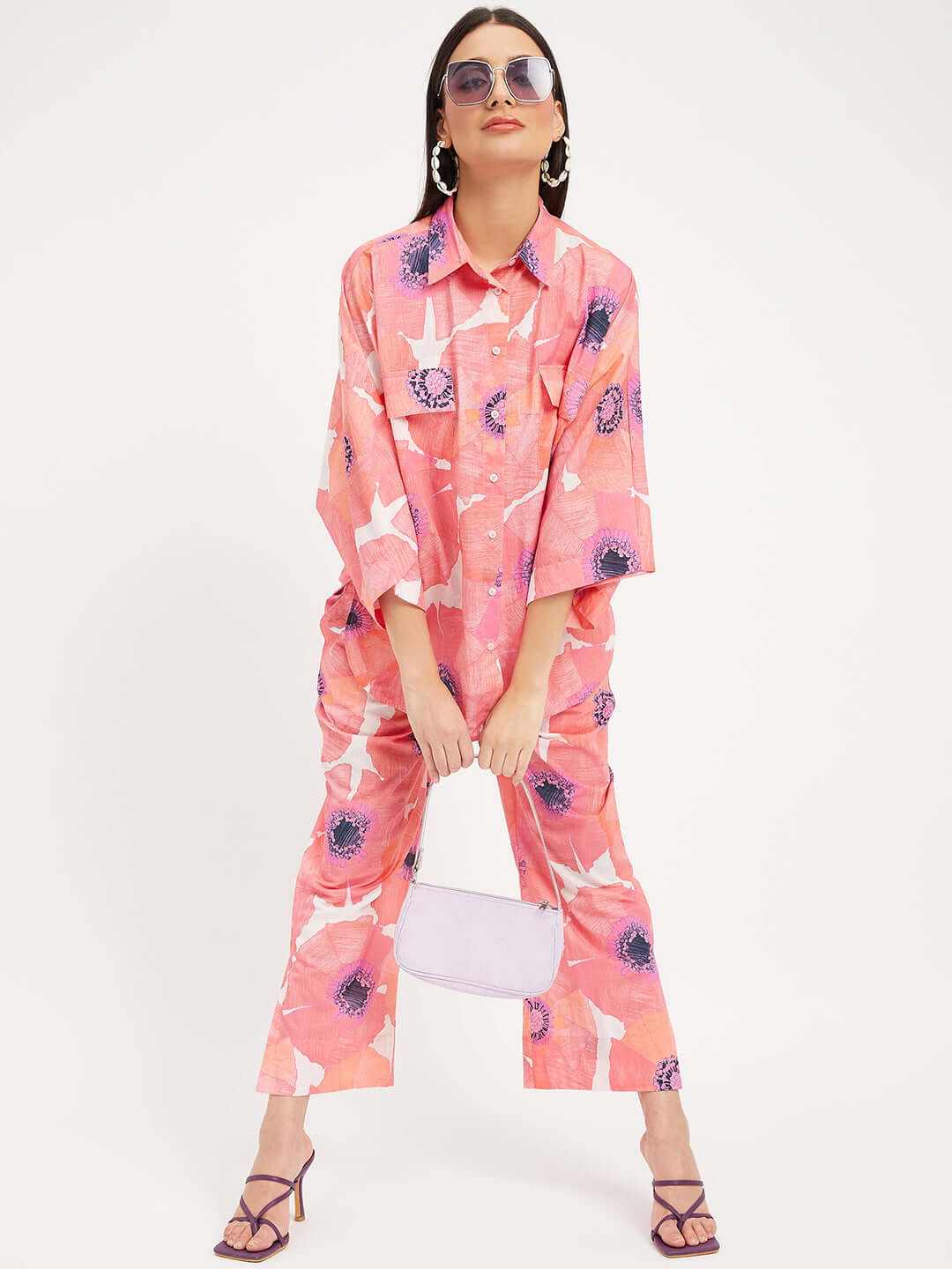PINK FLORAL PRINTED CO-ORD