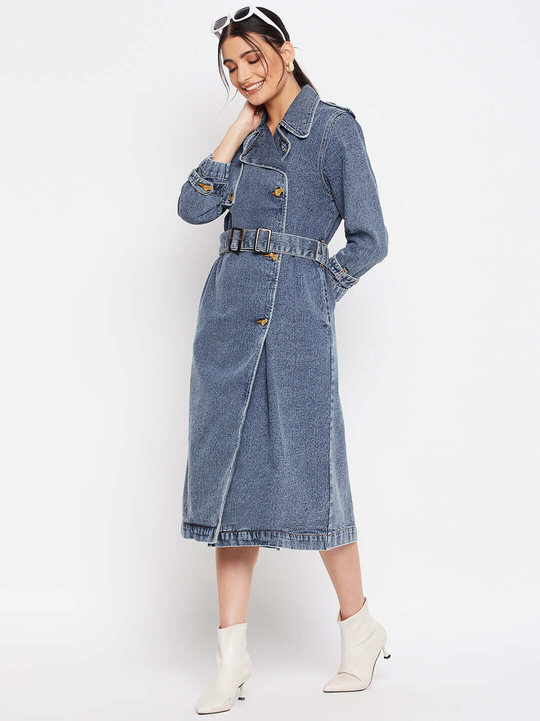 DENIM TRENCH COAT - Antimony