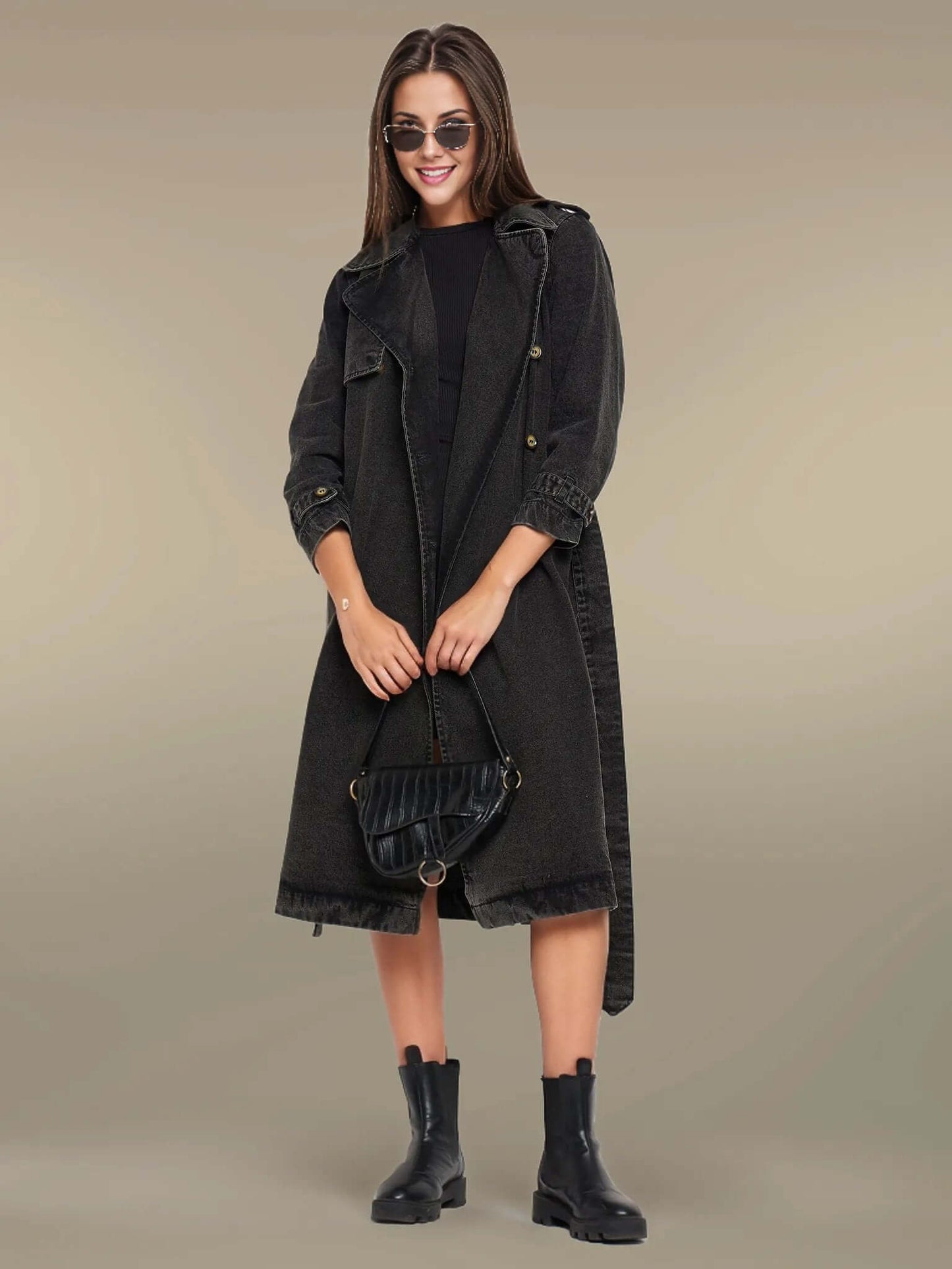 DENIM TRENCH COAT - Antimony