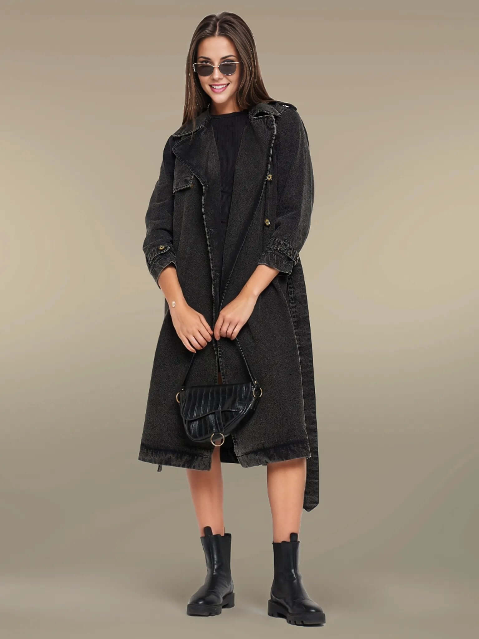 DENIM TRENCH COAT - Antimony