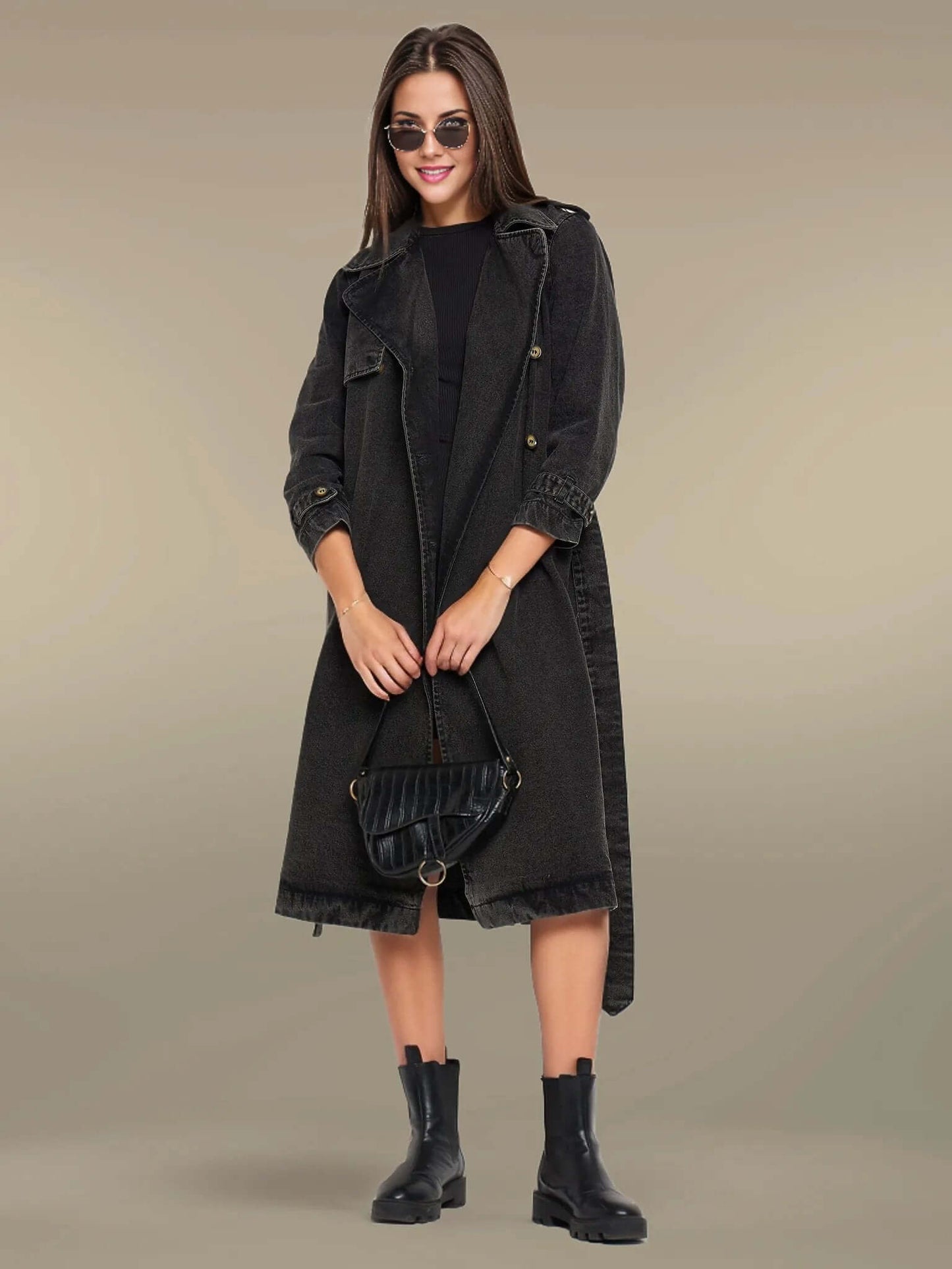 DENIM TRENCH COAT - Antimony