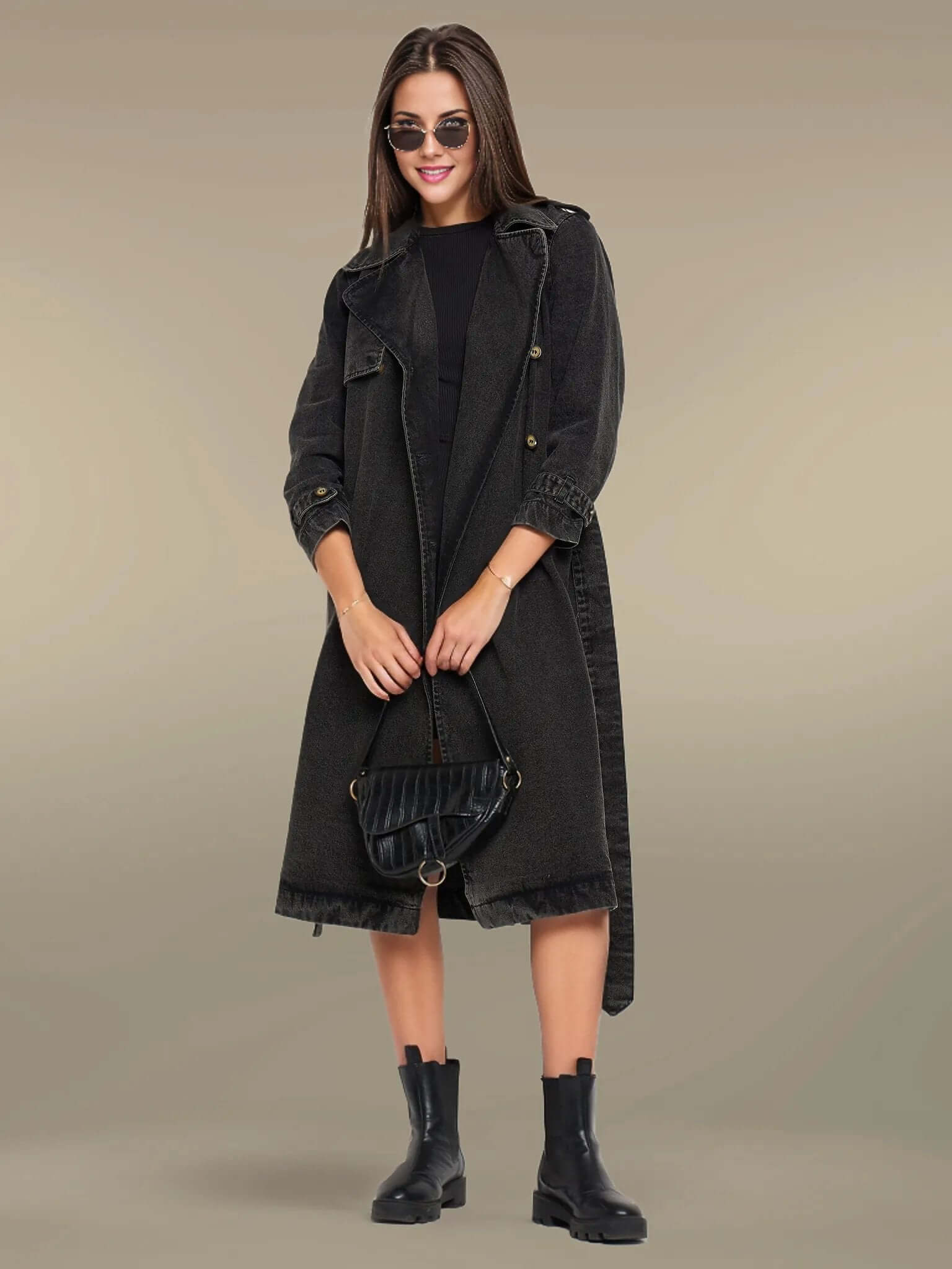 DENIM TRENCH COAT - Antimony