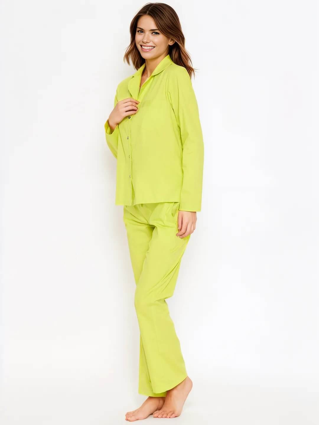 Neon Green Shirt Pant Night Suit