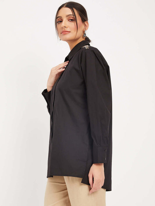 Women Formal Regular fit Stylish with Shoulder Embroidery Work Design