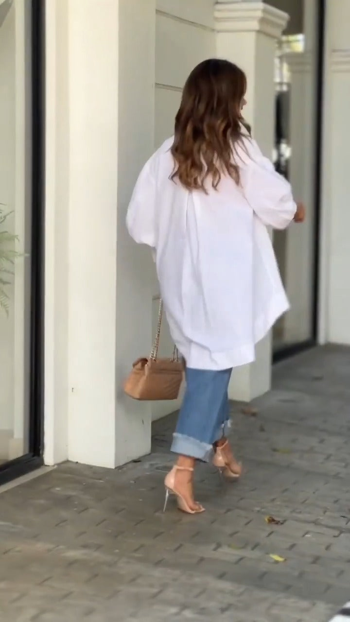 Spring Loose Size Blouse | Chic Irregular Sleeve Shirt