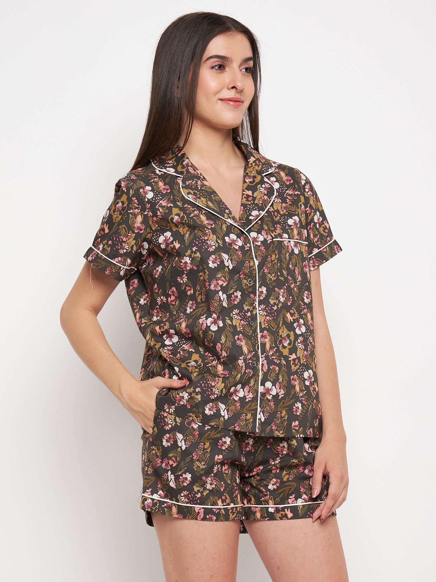 FLORAL PRINTED NIGHT SUIT - Antimony
