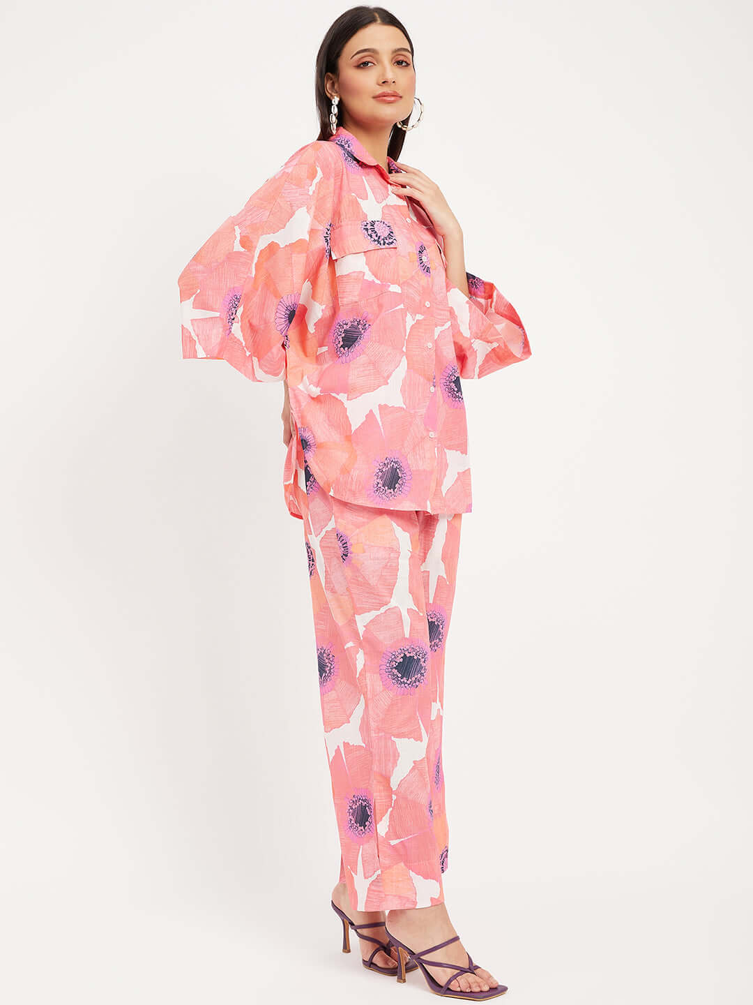 PINK FLORAL PRINTED CO-ORD