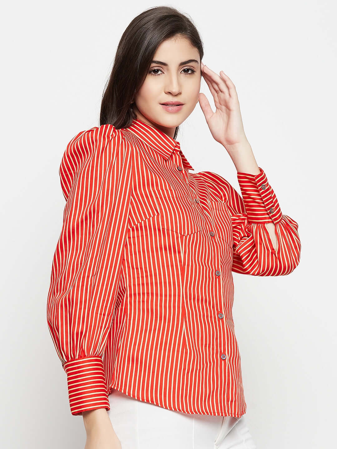 Striped Slim Fit Shirt for Women