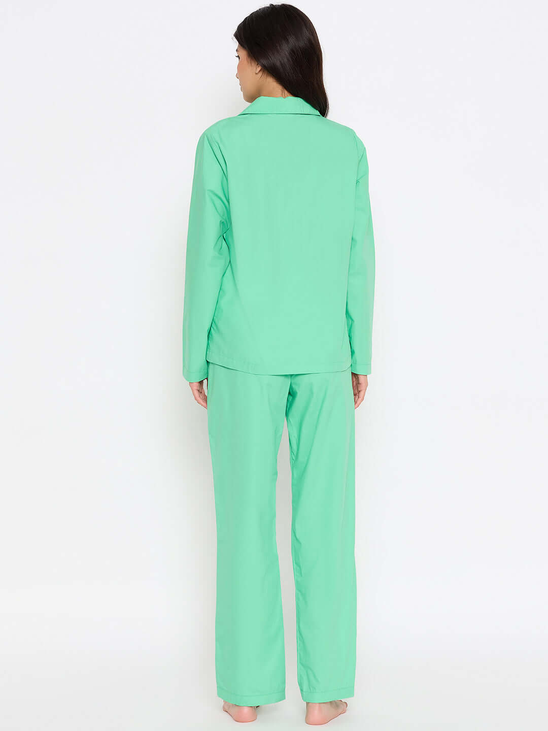 Solid Green Night Suit