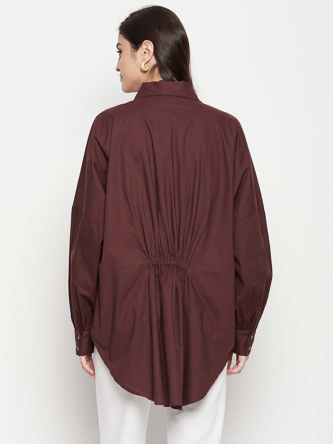 COTTON WHITE SHIRT WITH PATCH EMBROIDERY - Antimony