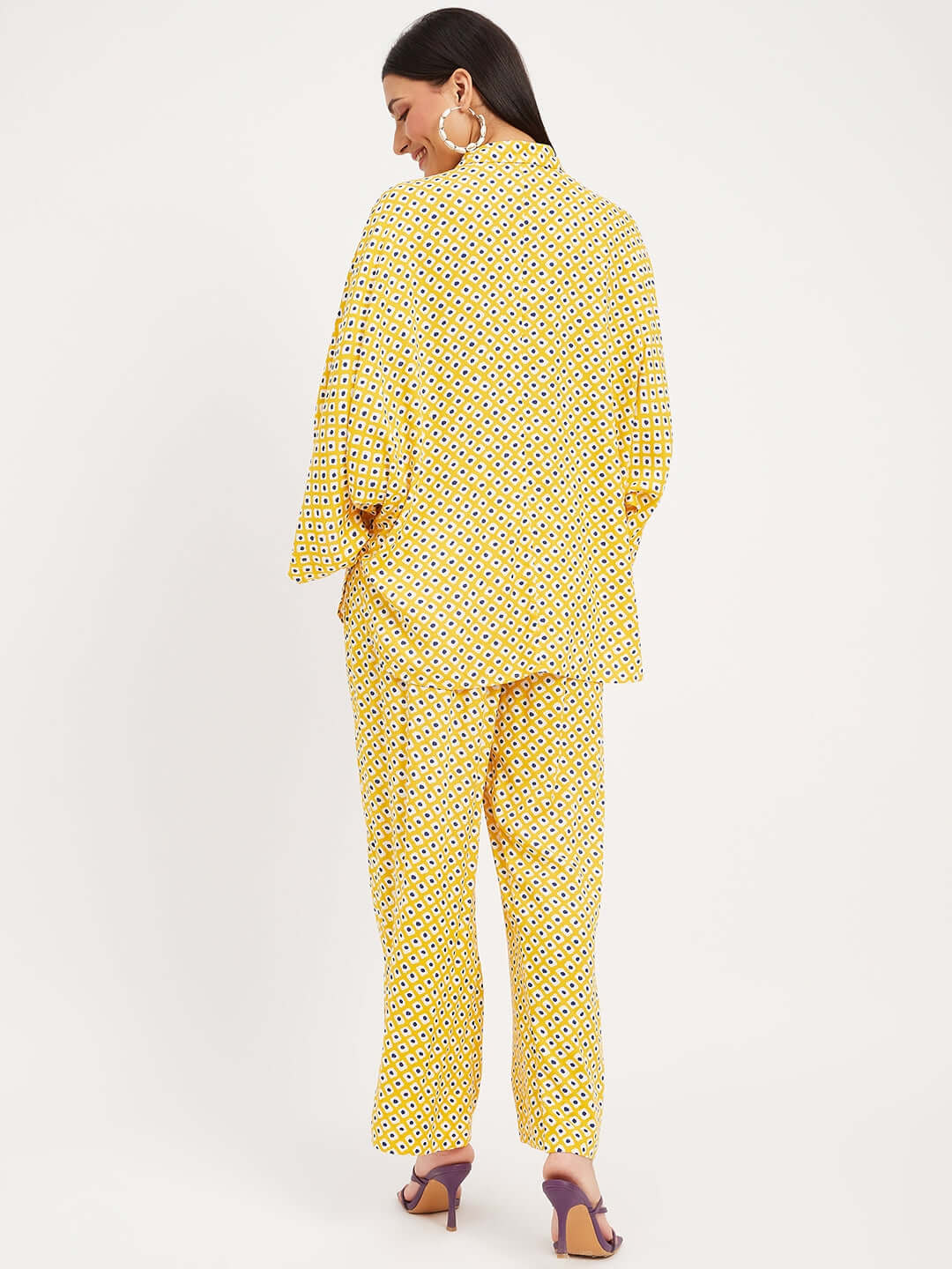 YELLOW PRINTED CO-ORD SETS | FREE SIZE - Antimony