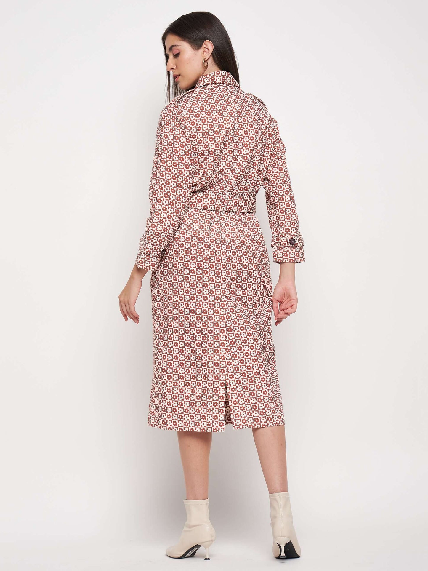 Women's cotton twill trench coat