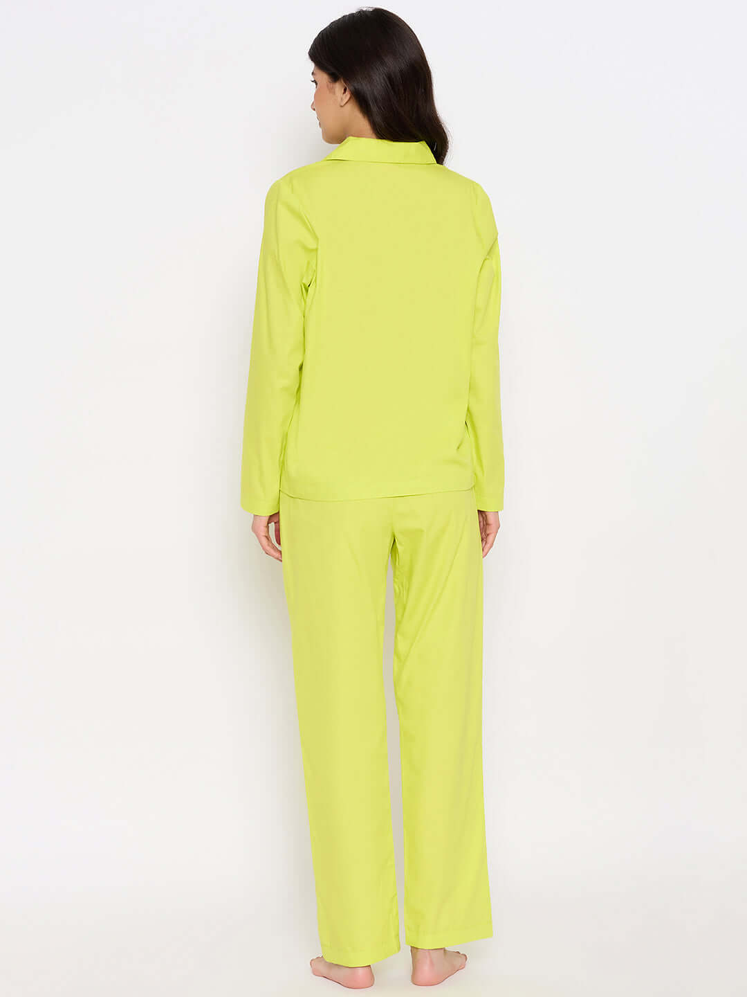 Neon Green Shirt Pant Night Suit