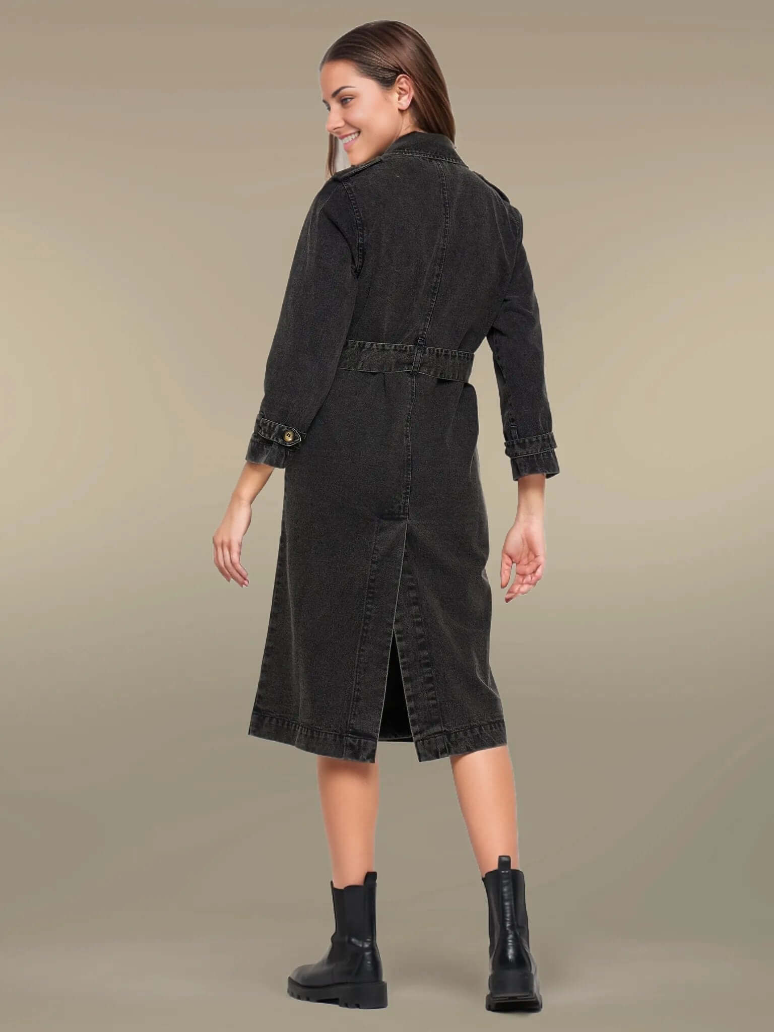 DENIM TRENCH COAT - Antimony