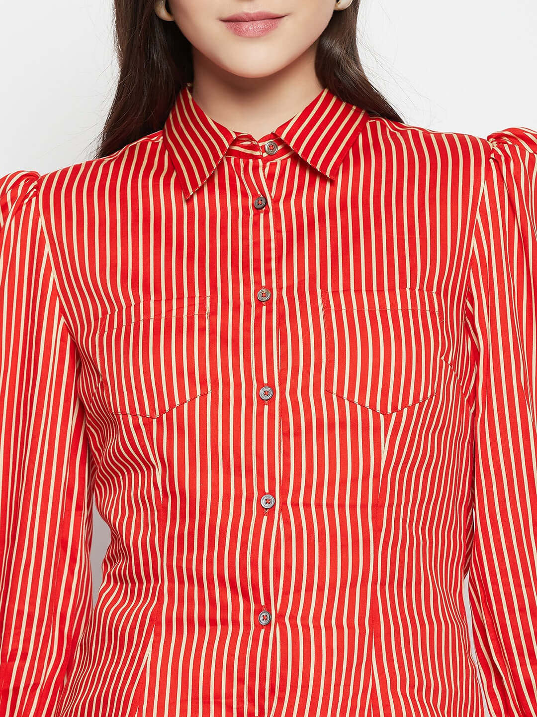 Striped Slim Fit Shirt for Women
