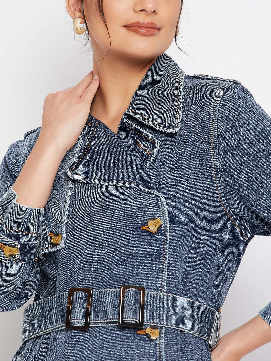 DENIM TRENCH COAT - Antimony