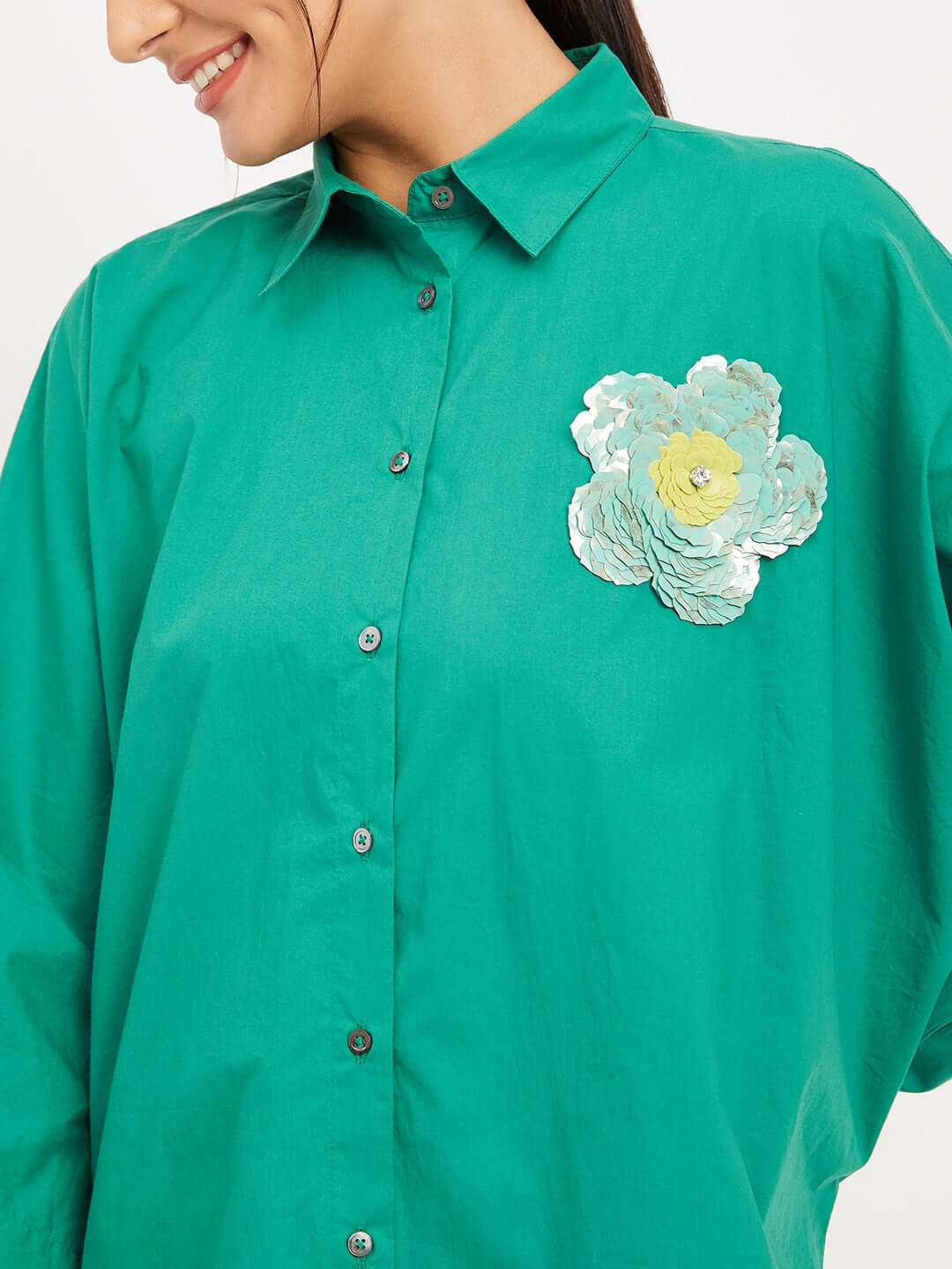 Forest Green Oversize Shirt