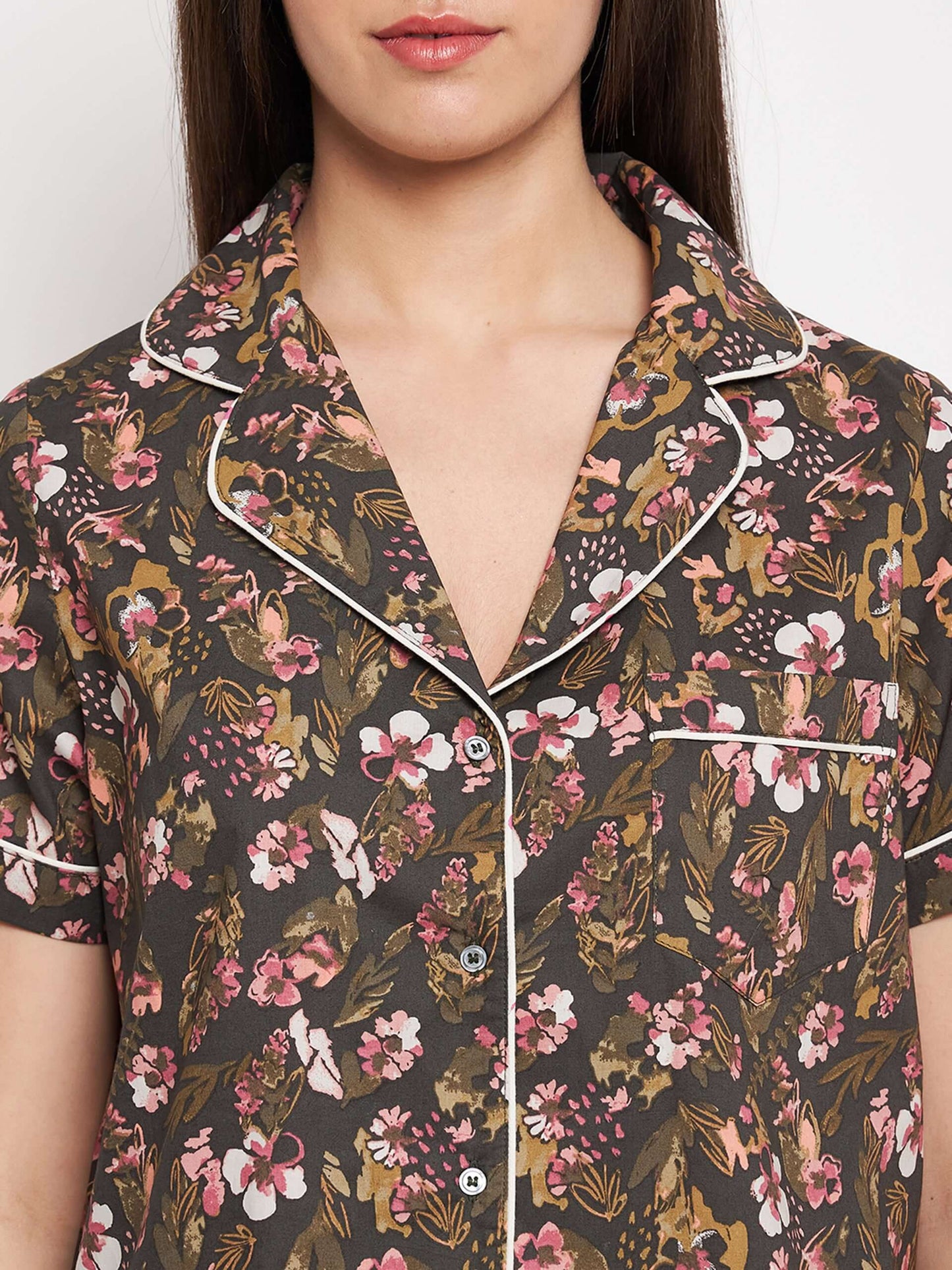 FLORAL PRINTED NIGHT SUIT - Antimony