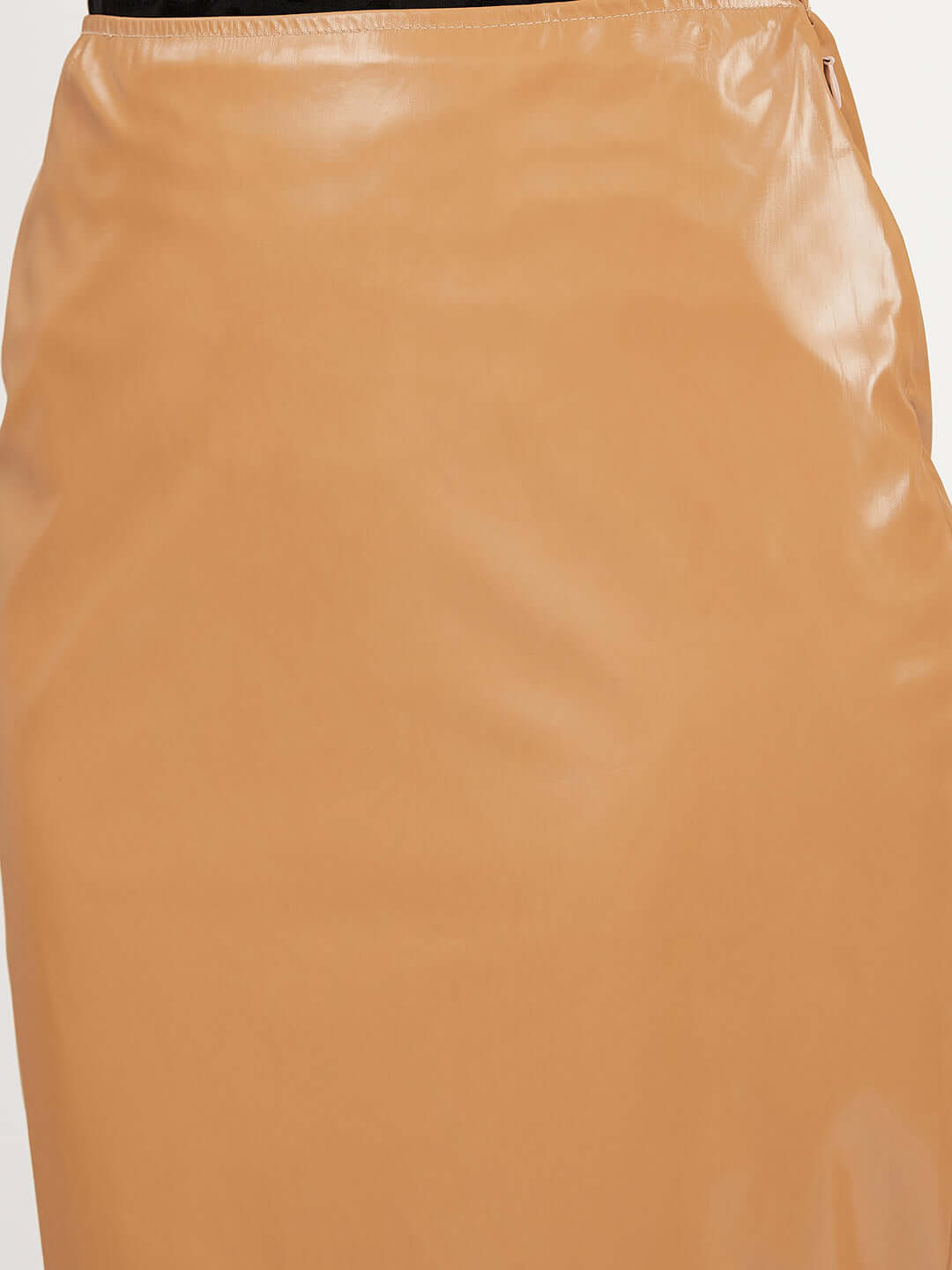 BROWN PENCIL LEATHER SKIRT