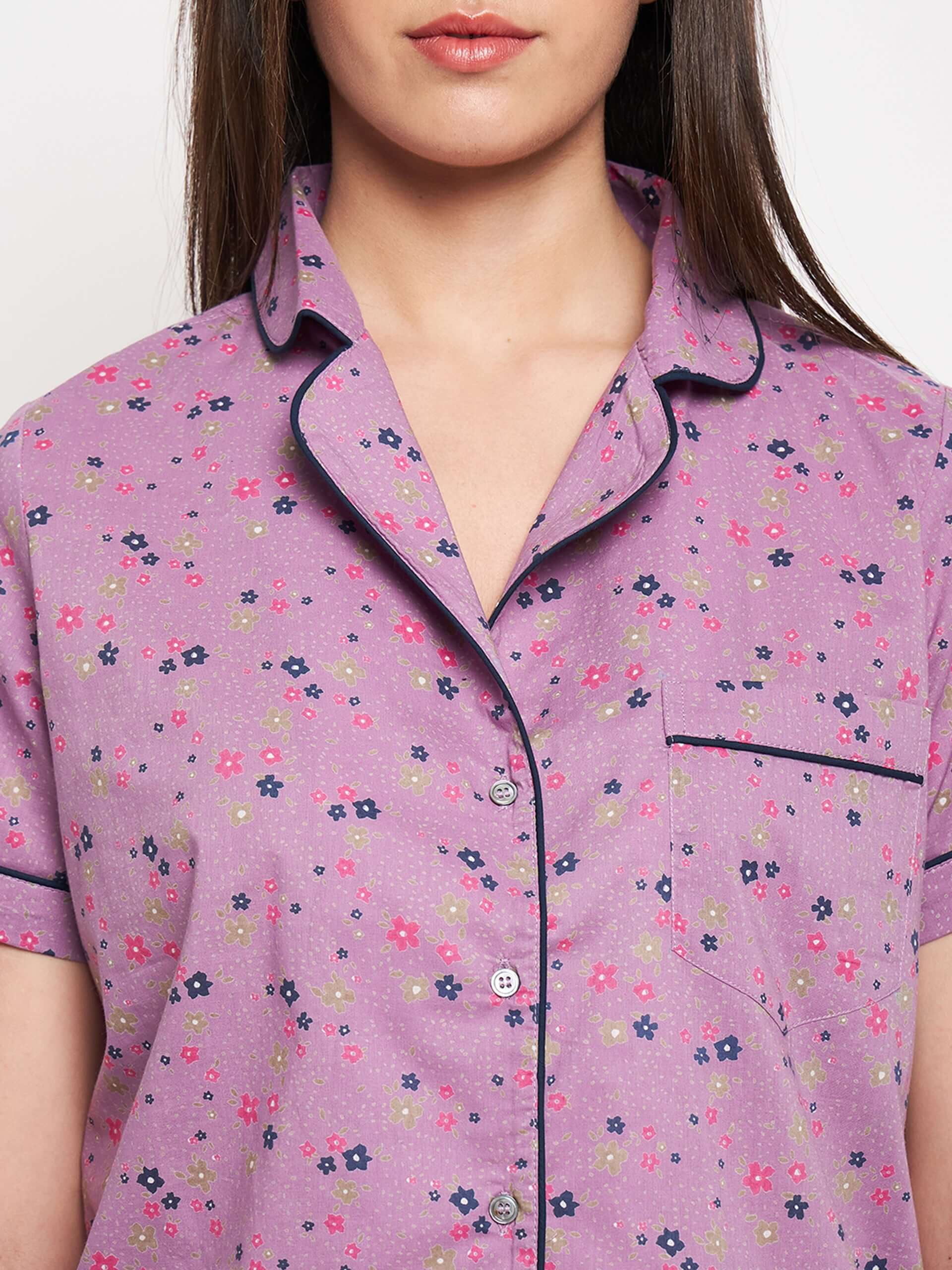 FLORAL PRINTED NIGHT SUIT - Antimony