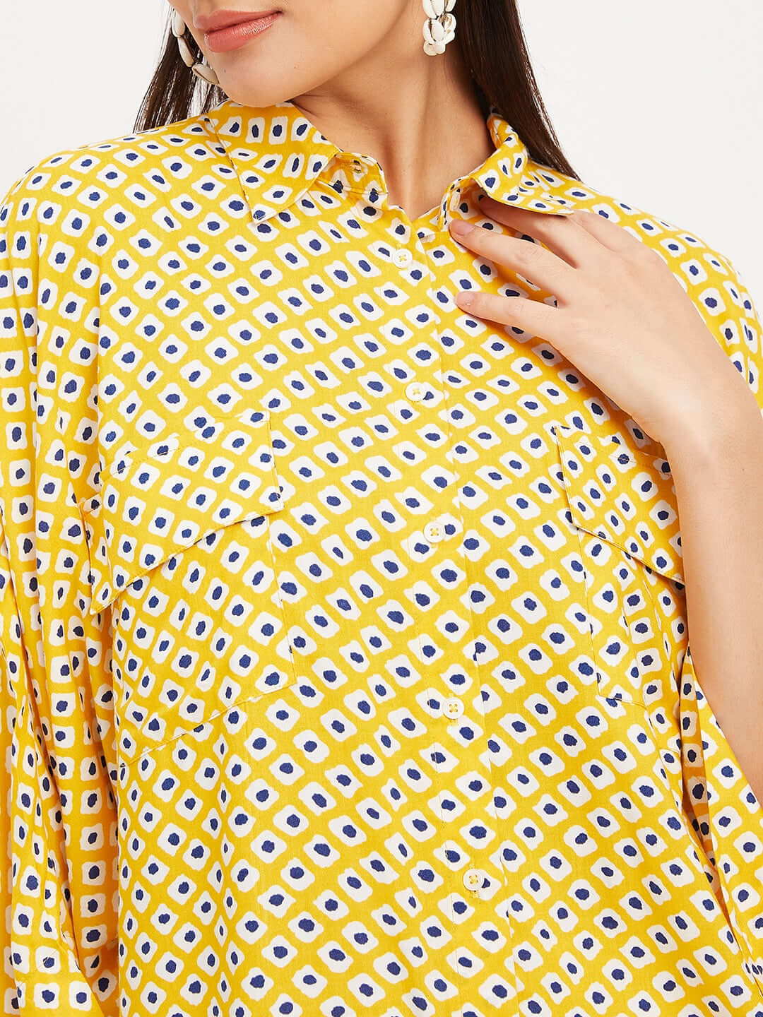 YELLOW PRINTED CO-ORD SETS | FREE SIZE - Antimony