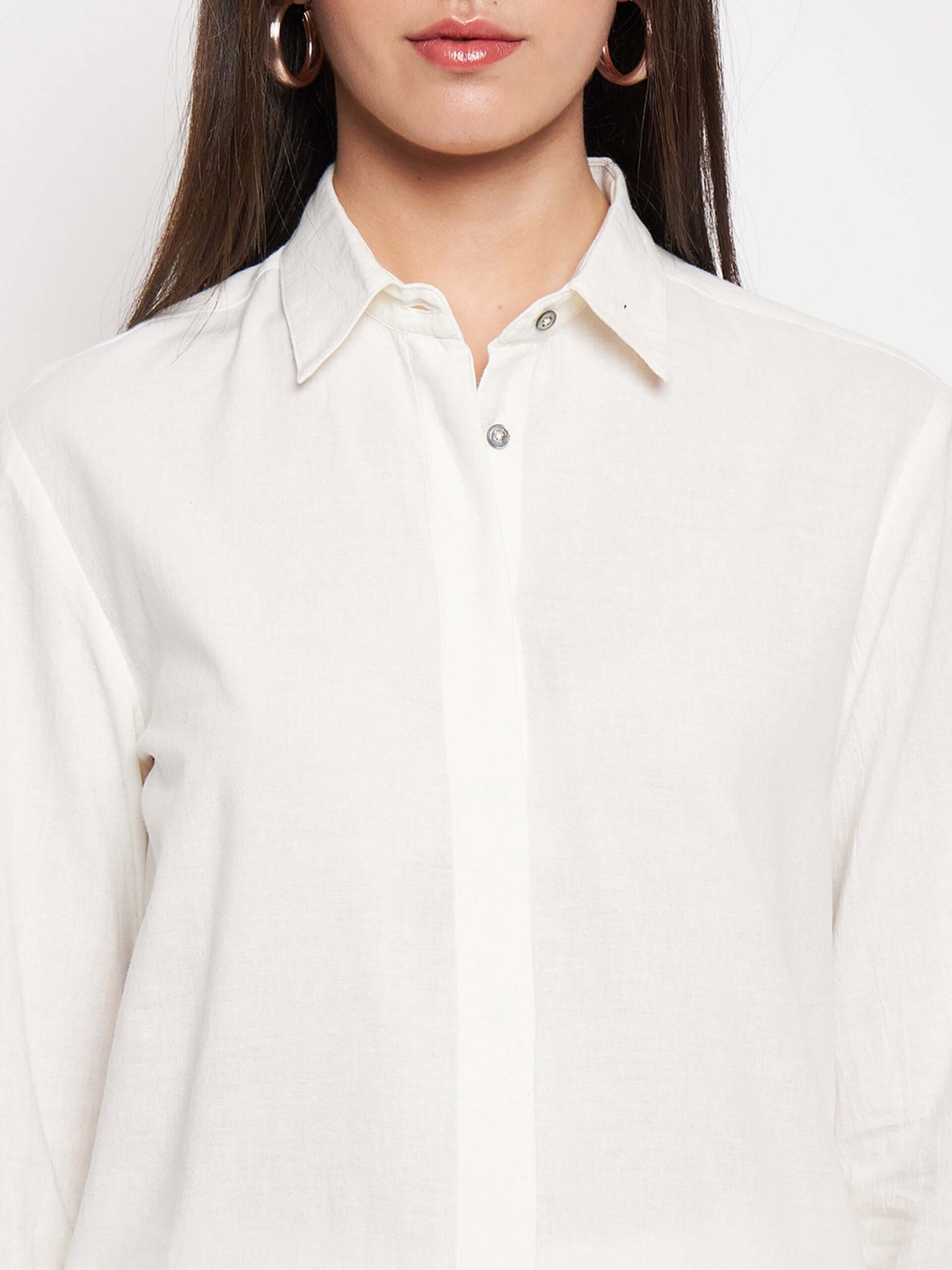 White Thread Embroidered Co-Ord set - Antimony