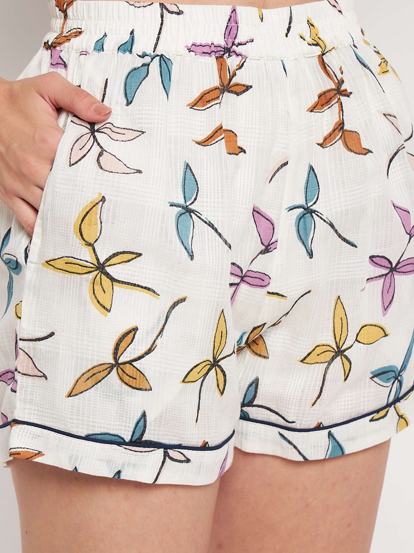 PRINTED COTTON NIGHT SUIT - Antimony