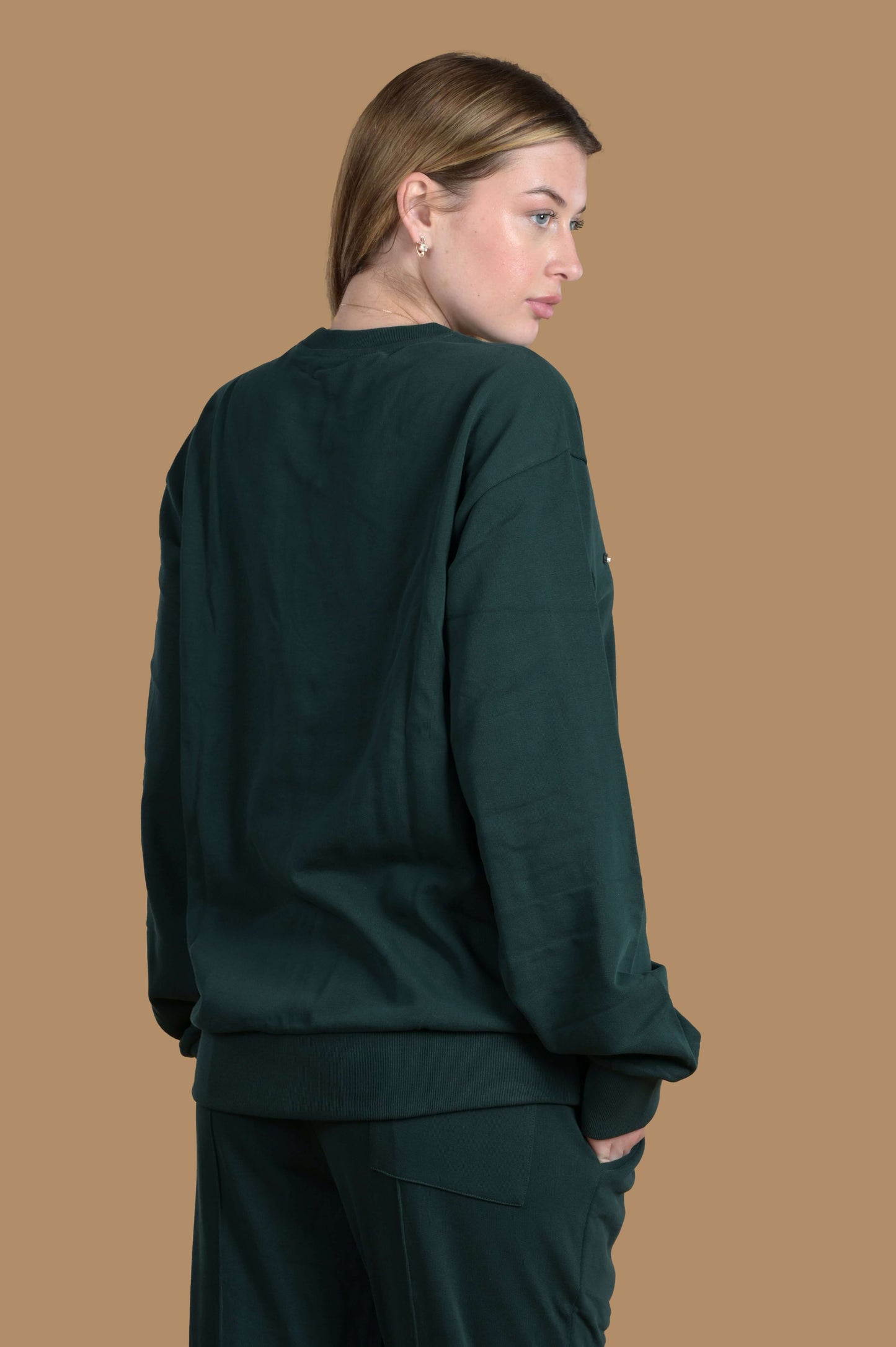 Women's Round Neck Embellished Sweatshirt