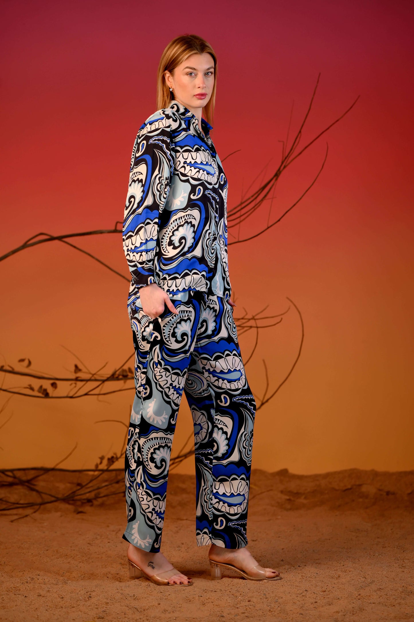 Multi-Colored Viscose Printed Co-Ord Set