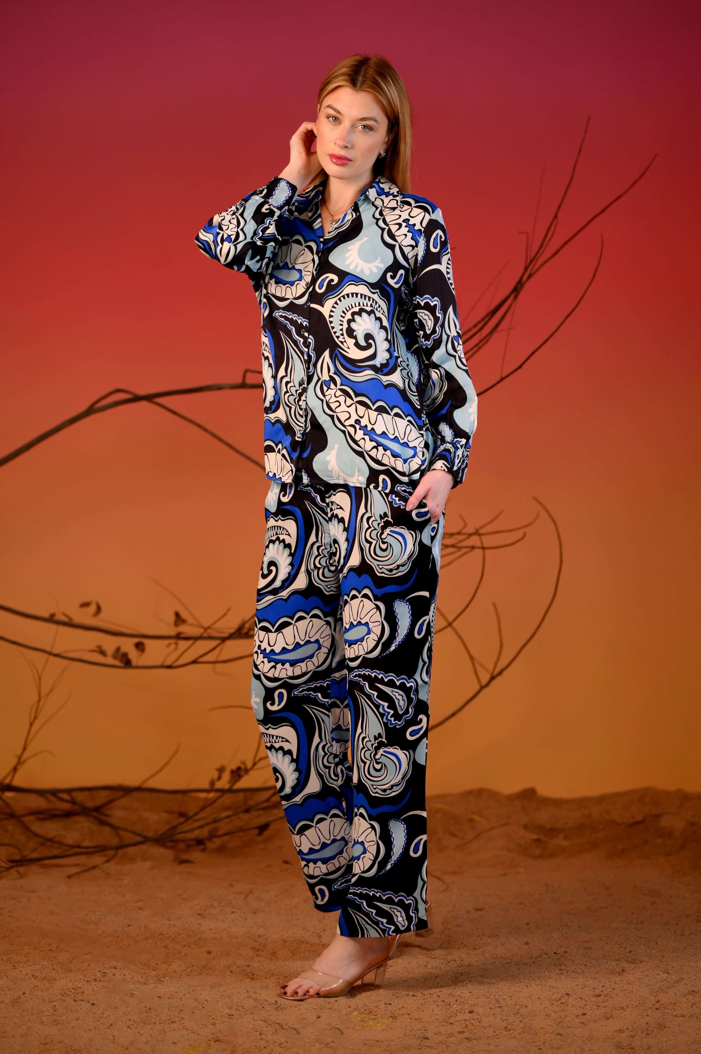 Multi-Colored Viscose Printed Co-Ord Set