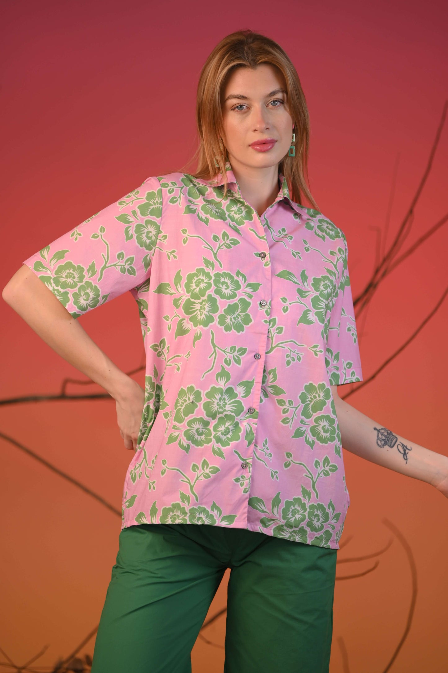 Floral Printed Casual Shirt