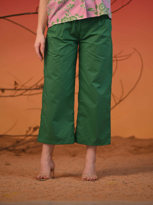 Women Emerald Breeze Wide-Leg Pants