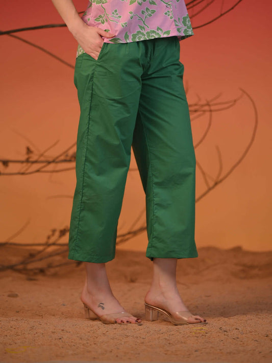 Women Emerald Breeze Wide-Leg Pants
