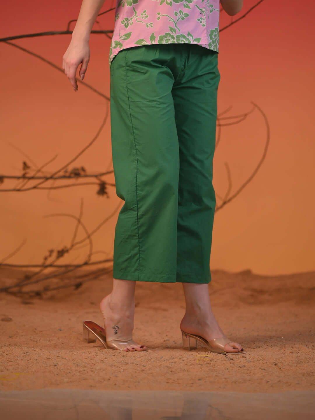 Women Emerald Breeze Wide-Leg Pants
