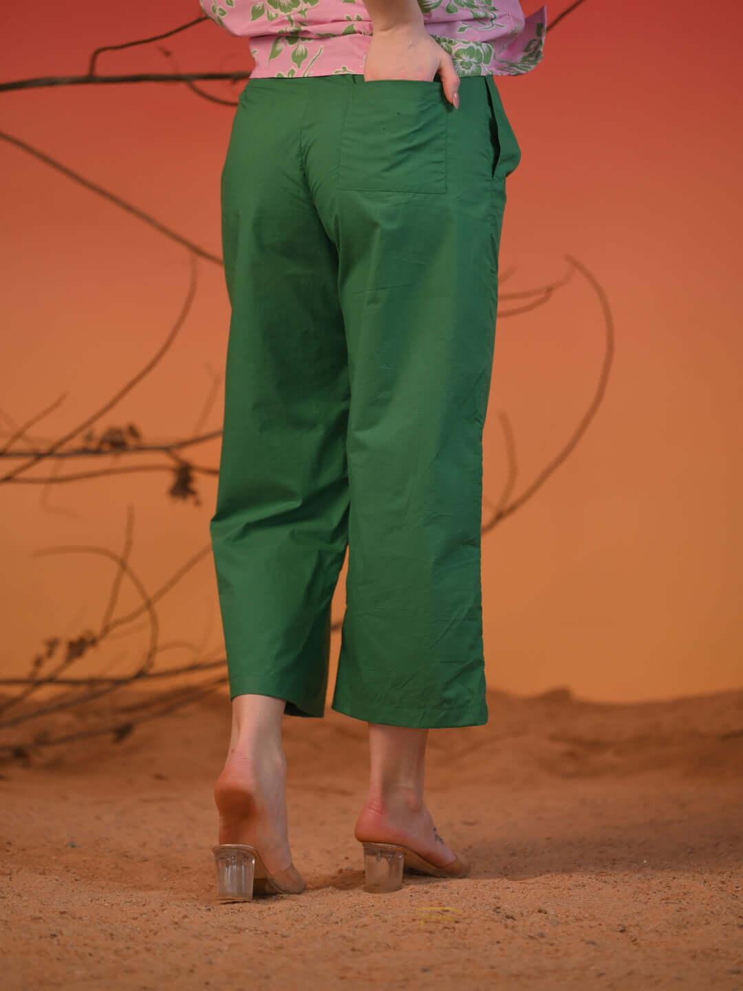 Women Emerald Breeze Wide-Leg Pants