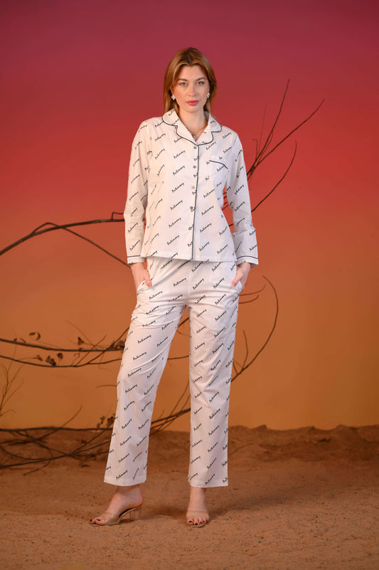 Luxe Monogram Night Suit