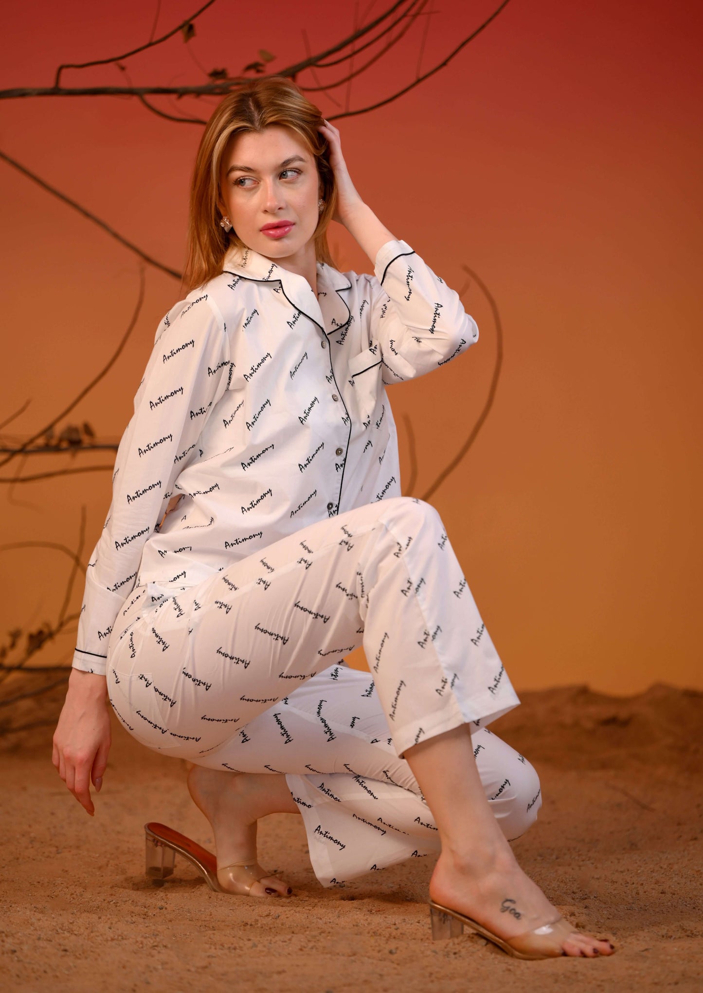 Luxe Monogram Night Suit