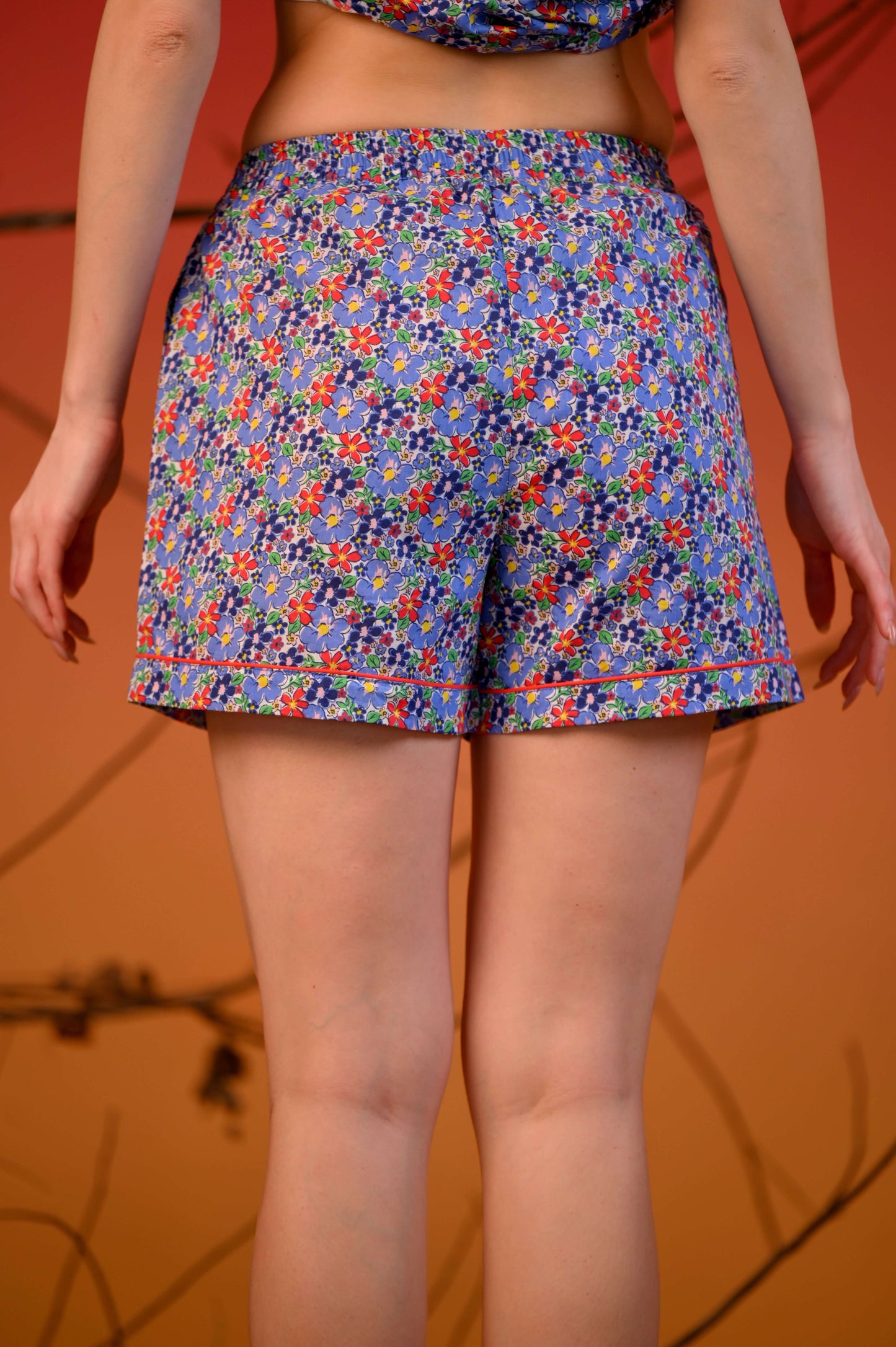 Women Blue & Pink Pure Cotton Printed Night suit