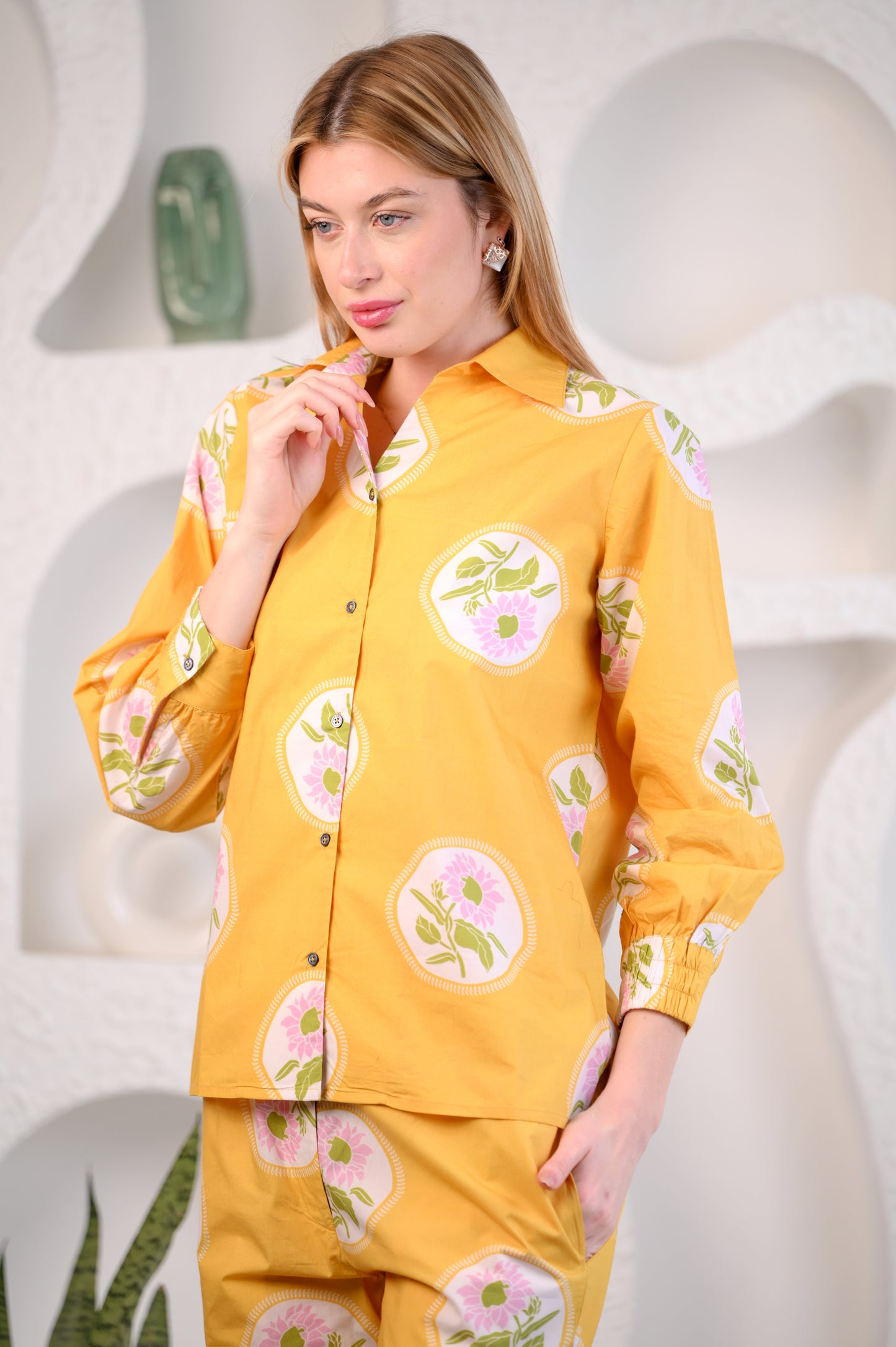 Yellow Printed Co-ord set