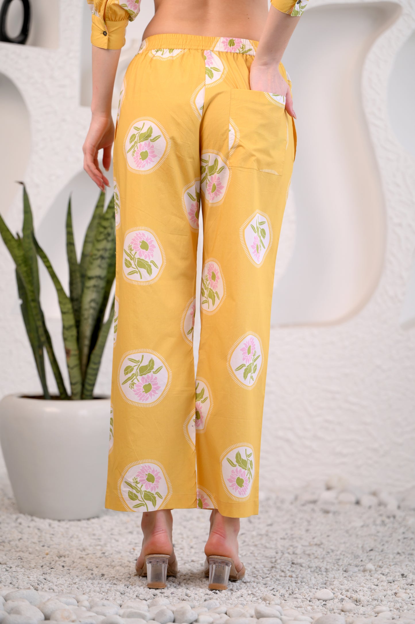 Yellow Printed Co-ord set