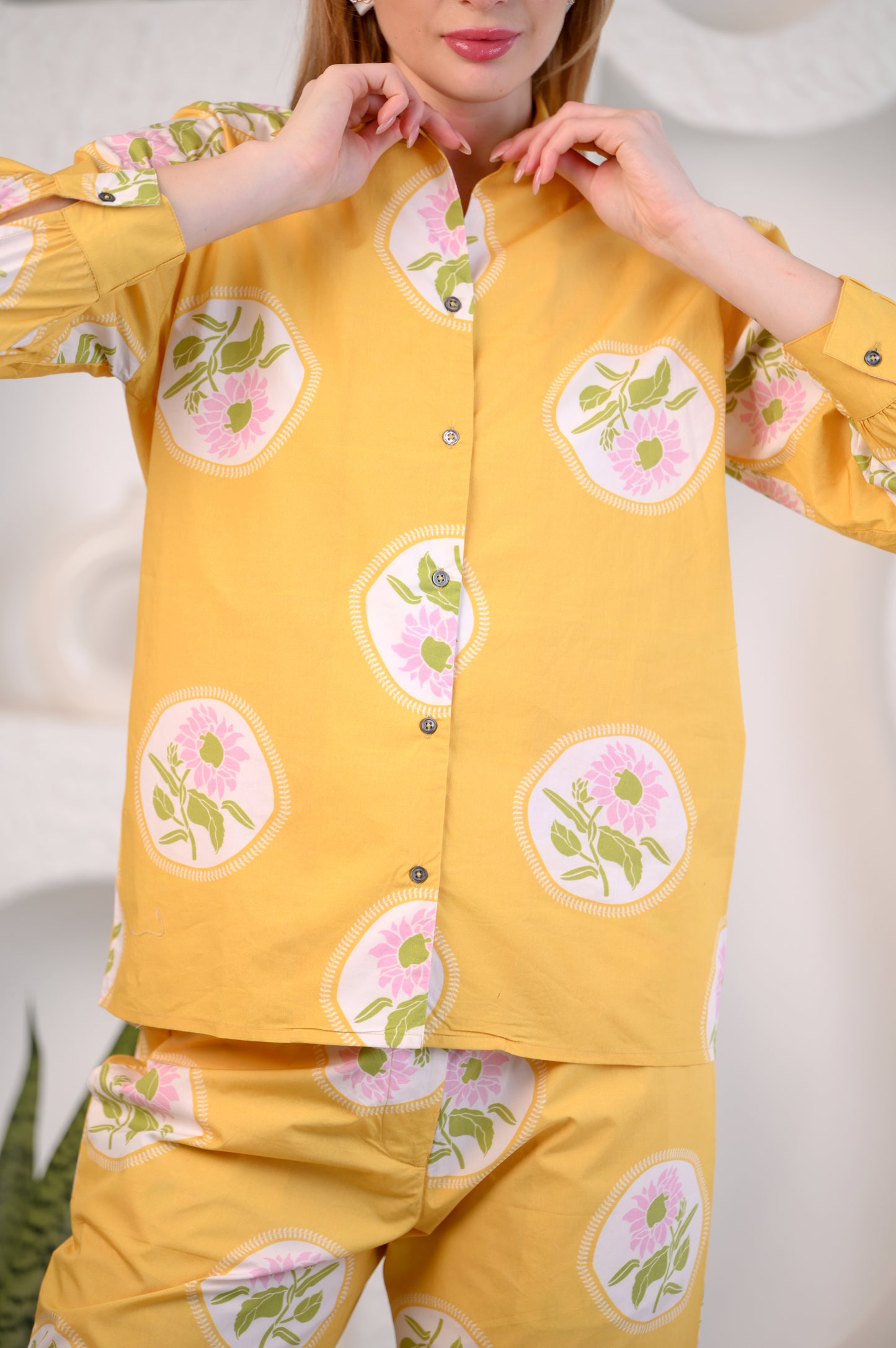 Yellow Printed Co-ord set