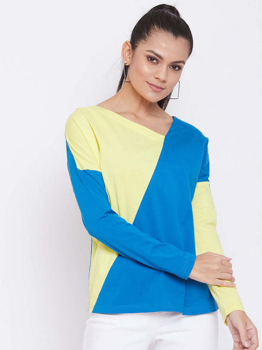 Women Color Blocked Multi-Color Top