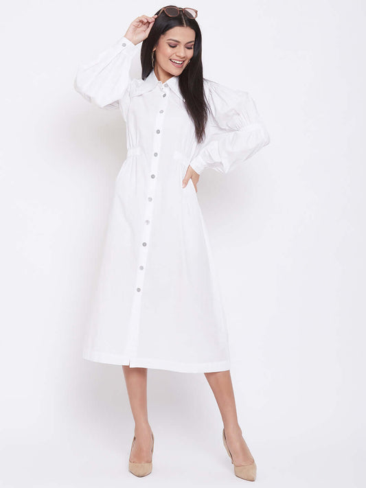 WHITE SHIRT DRESS
