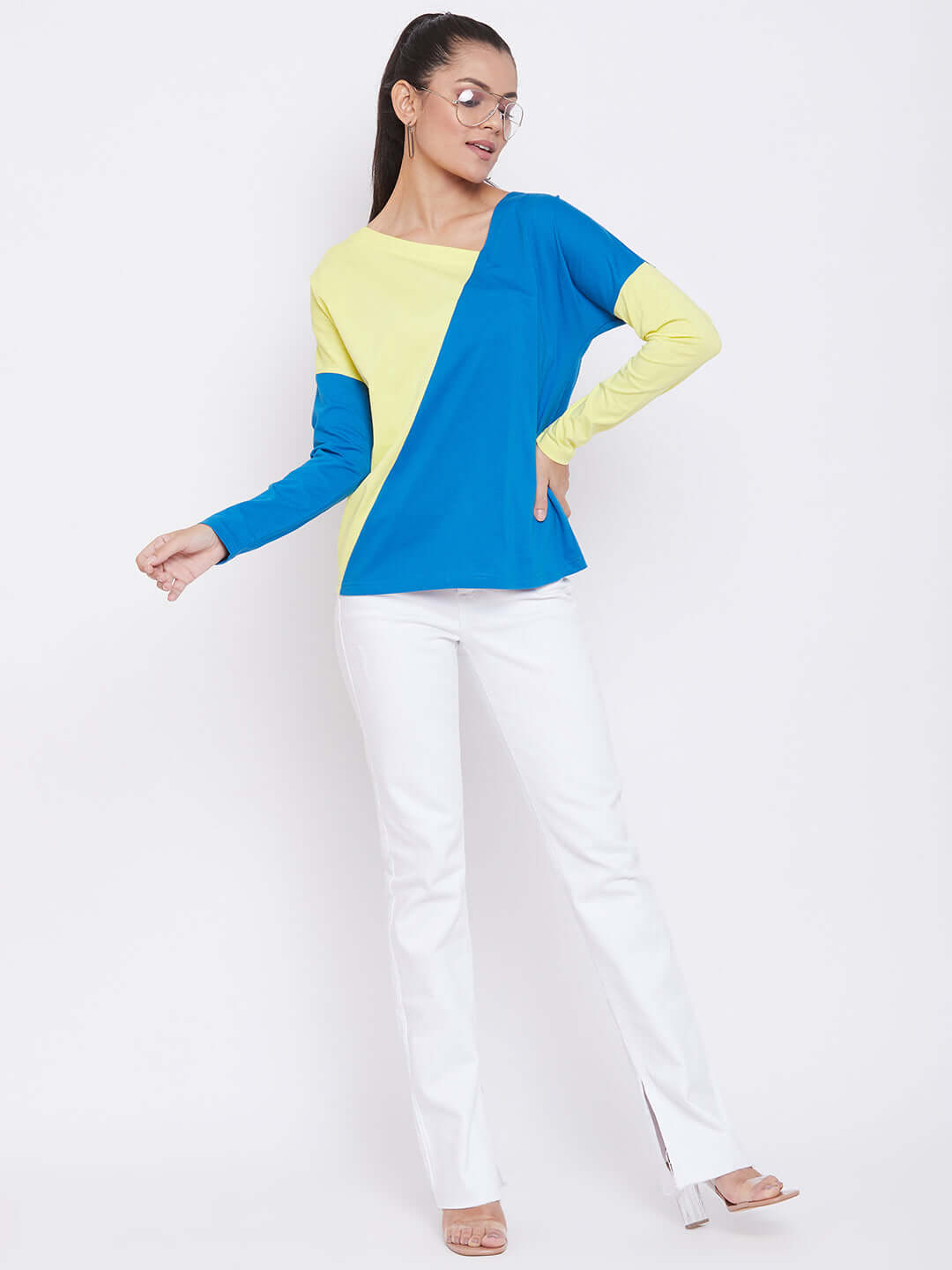 Women Color Blocked Multi-Color Top