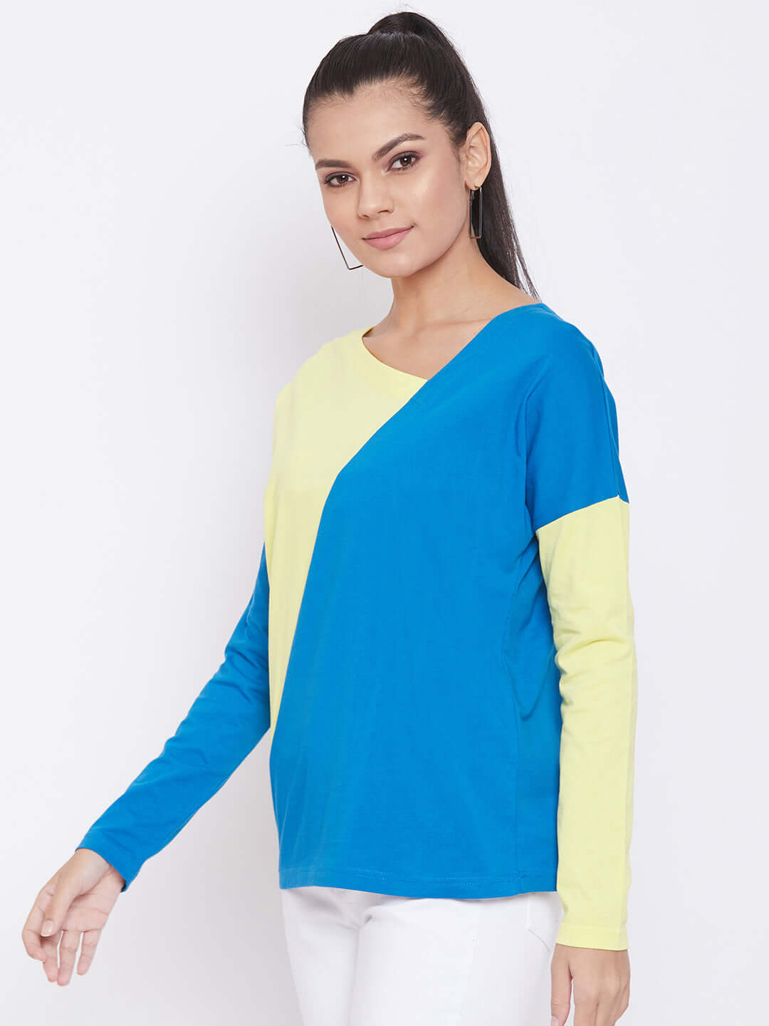 Women Color Blocked Multi-Color Top