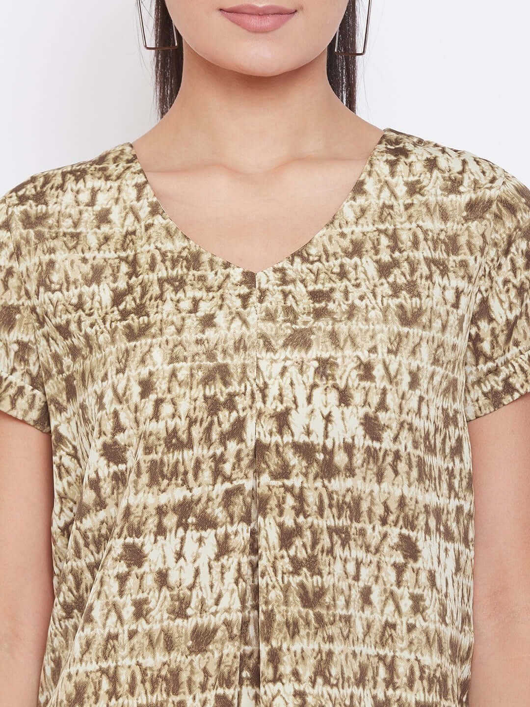 Women's Cotton Printed Regular Fit Tie & Dye T-Shirt