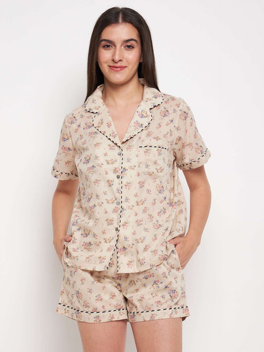 FLORAL PRINTED NIGHT SUIT - Antimony