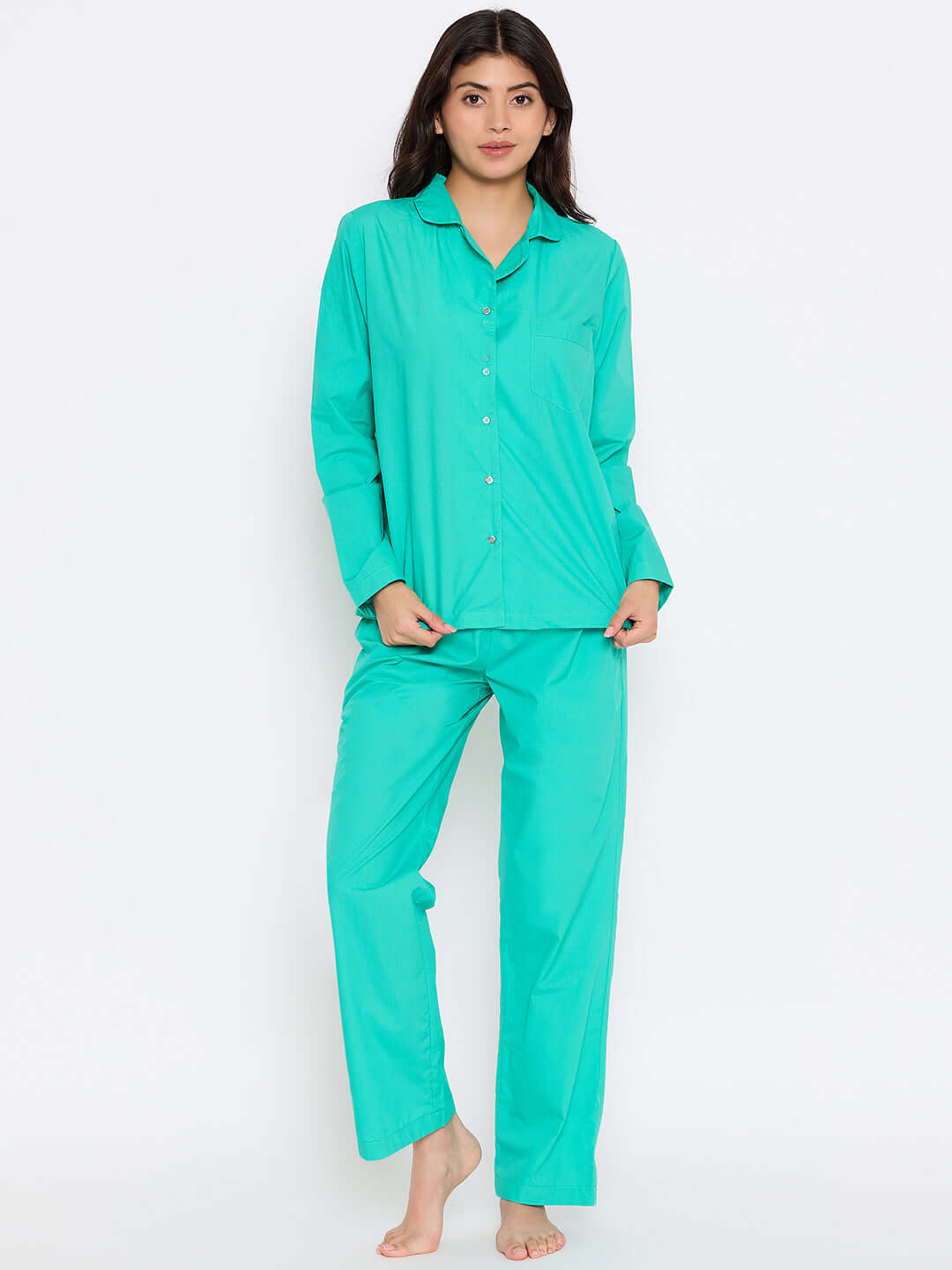 Blue Shirt Pant Night Suit