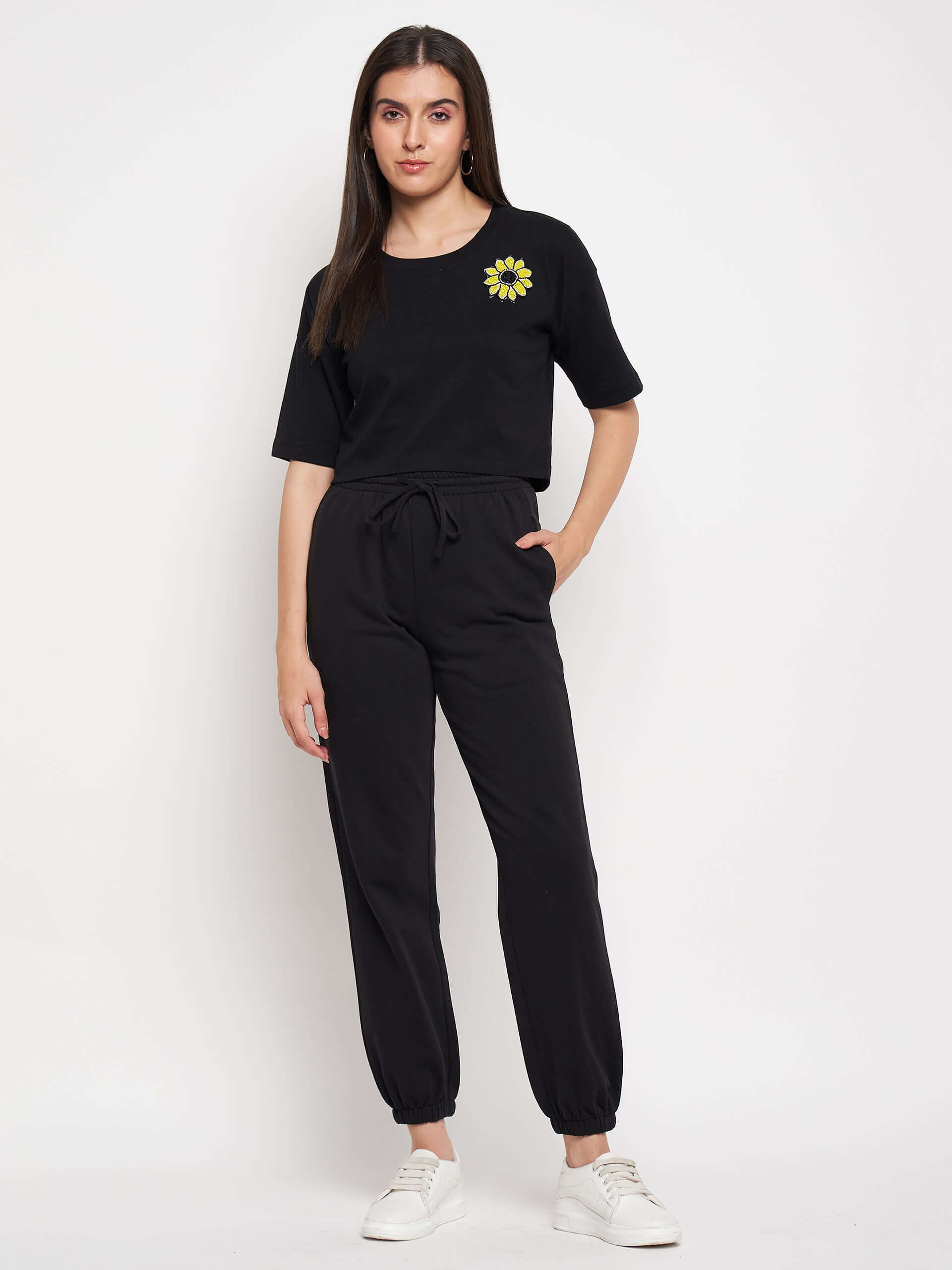 Solid Tracksuit Co-ord Set for Women - Antimony